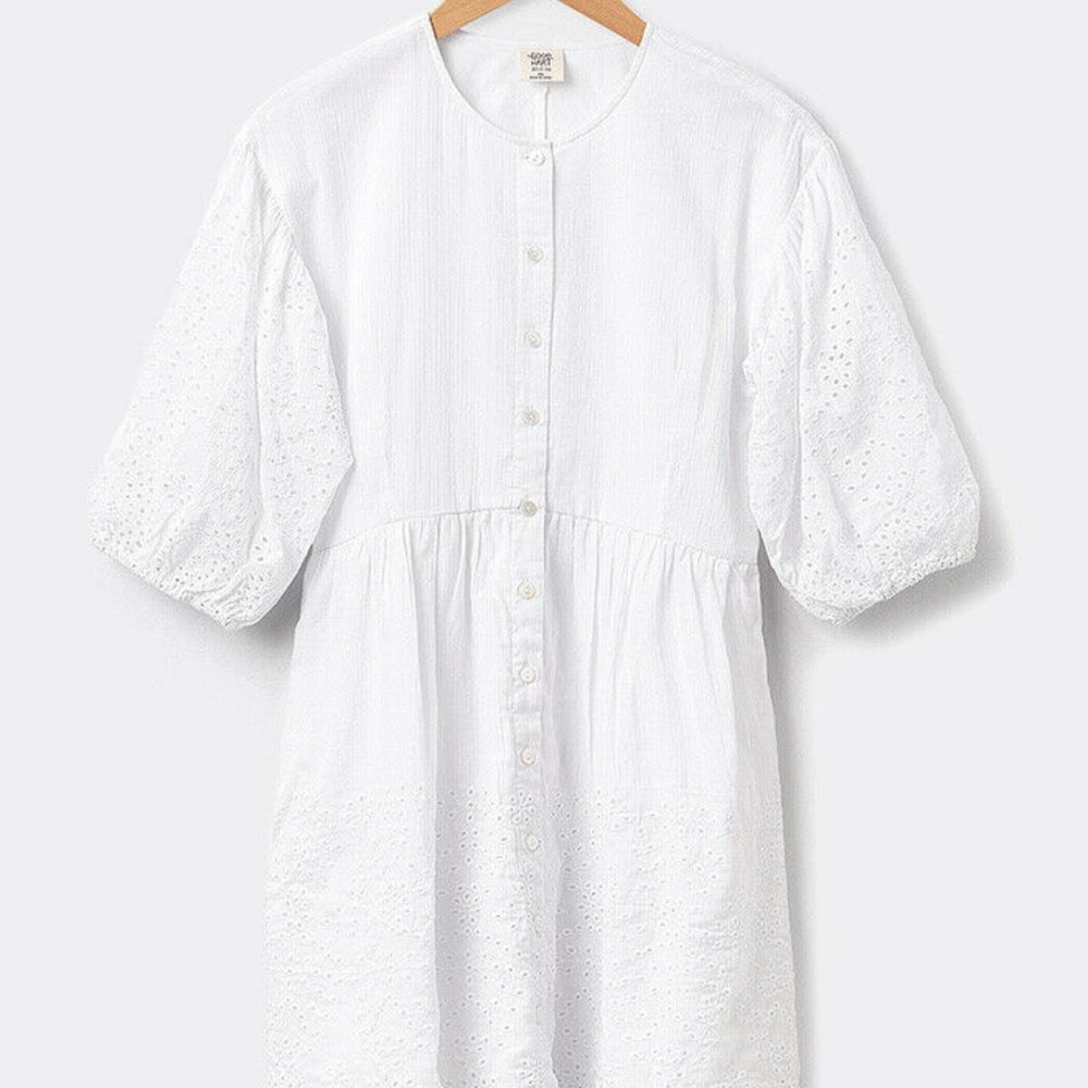 Matilda Jane Good Hart Montrose white eyelet Dress M NWT